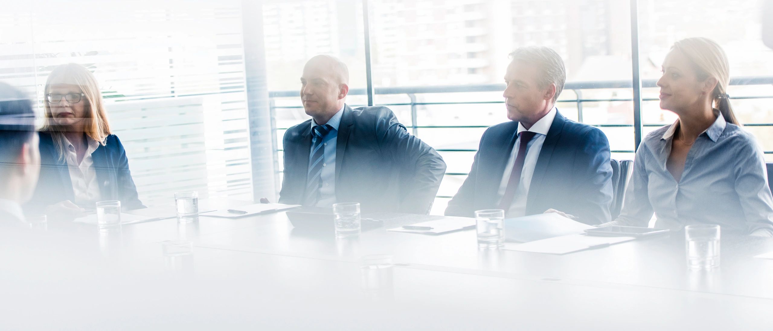 Consultants in a modern office meeting
